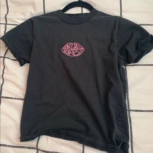 BRANDY MELVILLE- Dark grey tight t-shirt